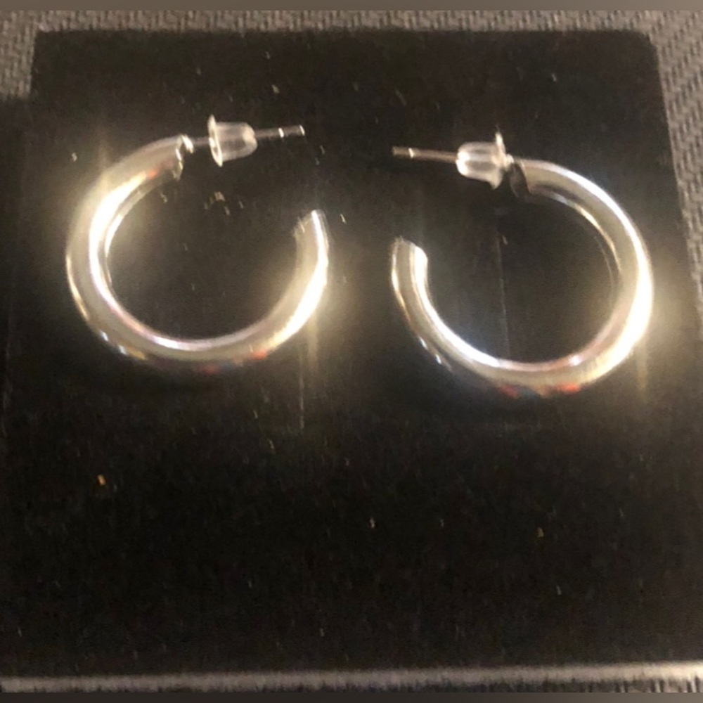 Classic Silver Hoop Earrings - Women's Jewelry